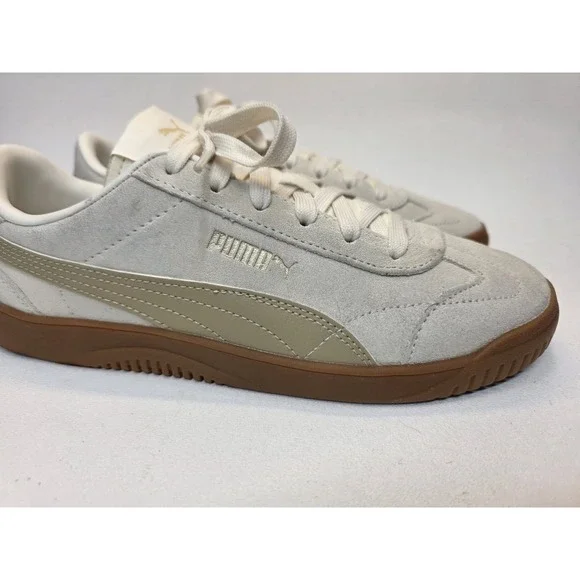 Womens Size 8.5 PUMA Club 5V5 Suede Gum Sneaker Frosted Ivory-Toasted Almond - Picture 4 of 10